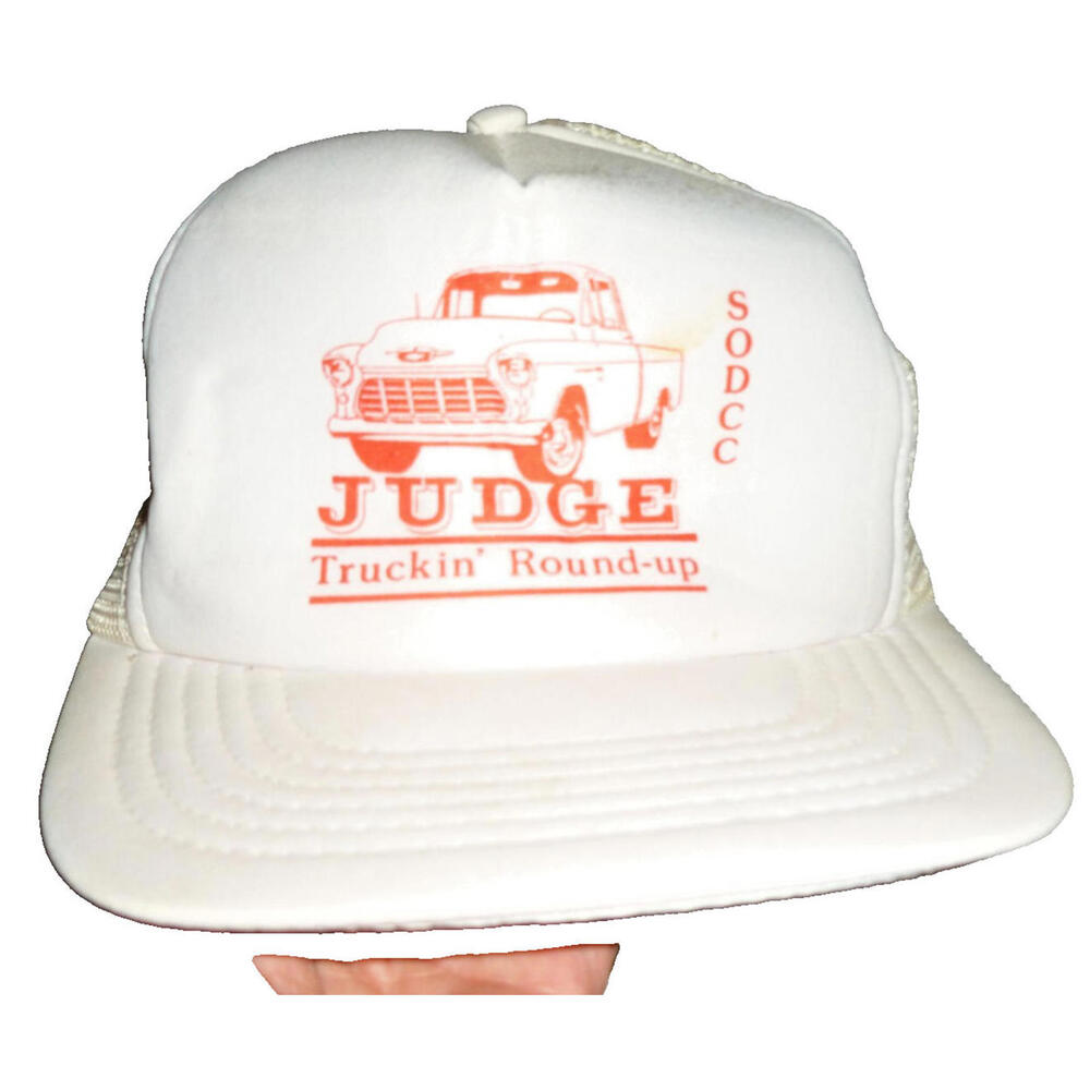 Vintage ABC Truck Roadeo Judge mesh Trucker Hat cap snapback Trucking Roundup